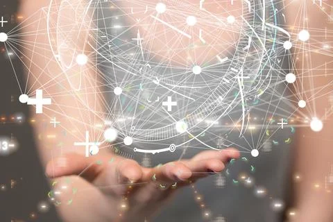 Team work connection digital concept 写真素材