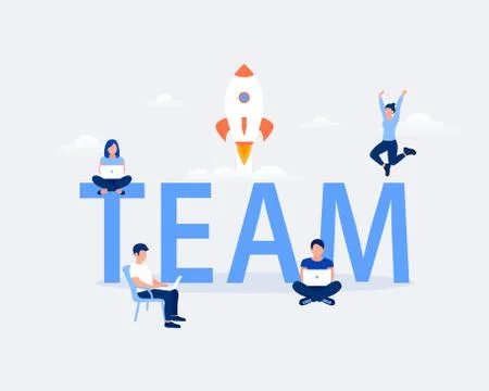 Team work design concept. 库存插图