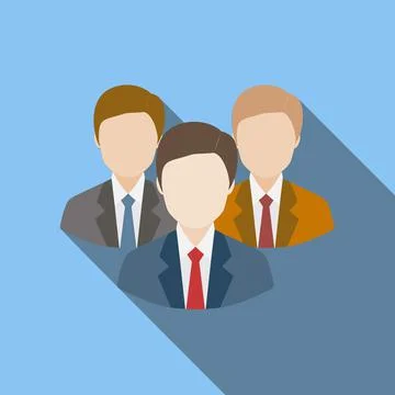 Team work flat icon Stock Illustration