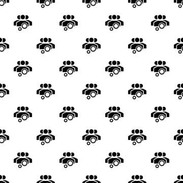 Team work gear pattern seamless vector Stock Illustration