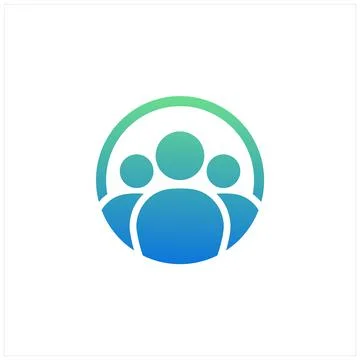 Team work group people logo design Stock Illustration