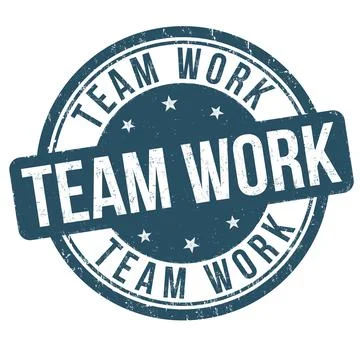 Team work grunge rubber stamp Stock Illustration