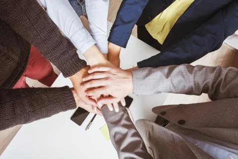 Team work hands togetherness concept Stock Photos