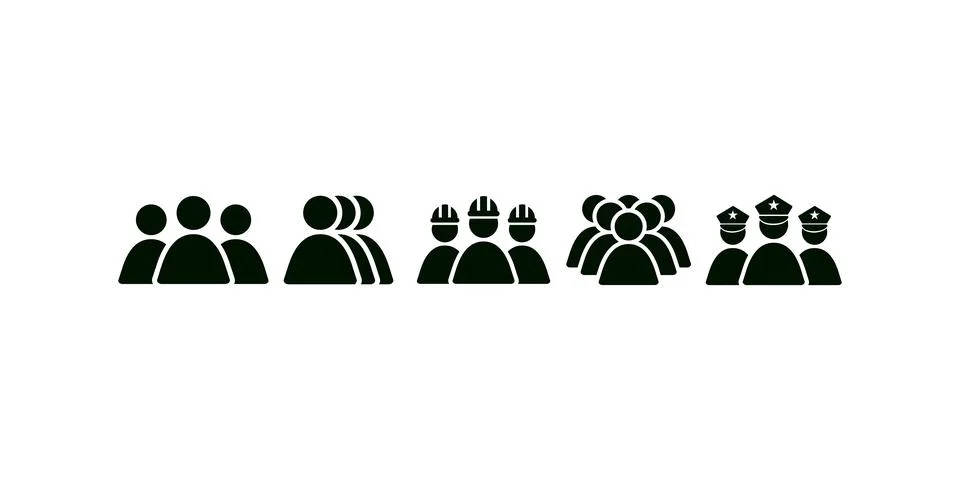 Team Work icons Collection vector 스톡 일러스트