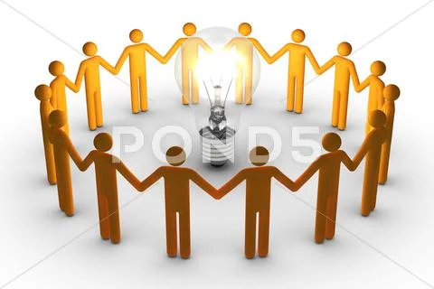 Team work for ideas Stock Illustration