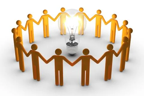 Team work for ideas Stock Illustration