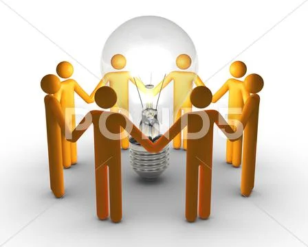 Team work for ideas Stock Illustration