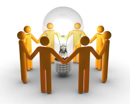 Team work for ideas Stock Illustration