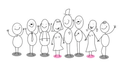 Team work Stock Illustration