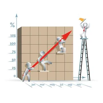 Team work Stock Illustration