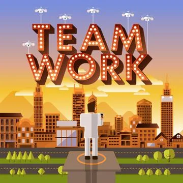 Team Work Stock Illustration