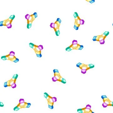 Team work isometric icon seamless pattern イラスト素材