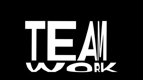 Team work Kinetic Warp Text Animation Stock Footage 315003132