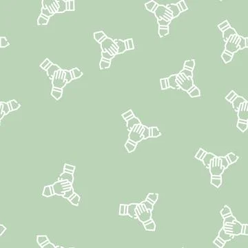 Team work line vector seamless pattern イラスト素材