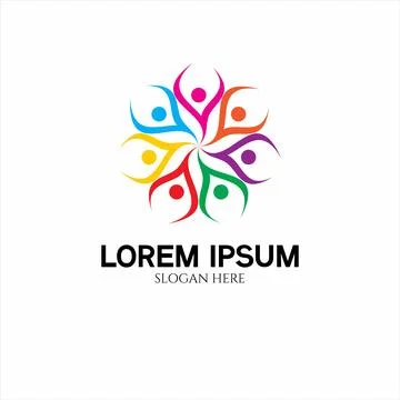 Team work logo concept vector illustrator Stock Illustration