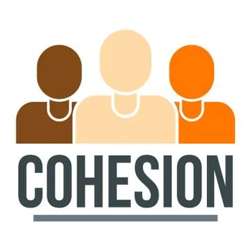 Team work logo, flat style Stock Illustration