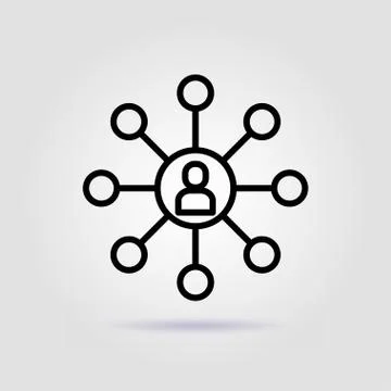 Team work. Management icon on gray background Stockillustratie