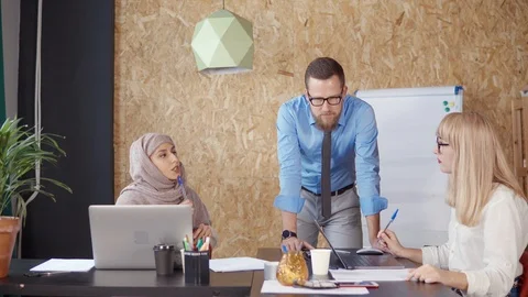 Team work at the office. Stock Footage 107737003