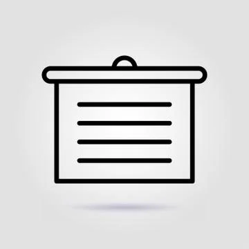 Team work. Presentation line icon on gray background 스톡 일러스트