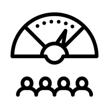 Team work speed icon vector outline illustration 스톡 일러스트