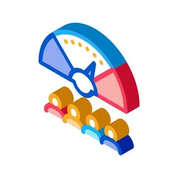 Team work speed isometric icon vector illustration Stock Illustration