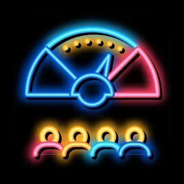 Team work speed neon glow icon illustration Stock Illustration