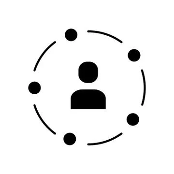 Team work. In the spotlight black icon on white background イラスト素材