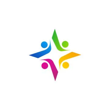Team work star logo education friendship group symbol icon vector design Stock Illustration