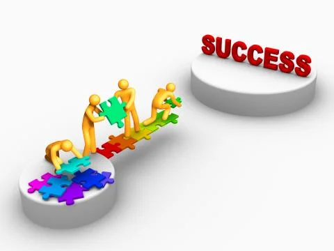 Team work for success Stock Illustration