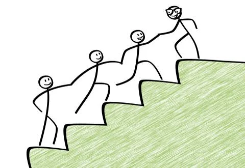 Team work for success Illustrazione stock