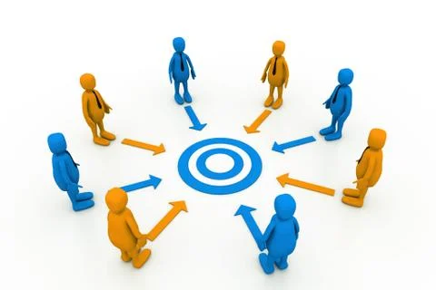 Team work target with leaders Stock Illustration