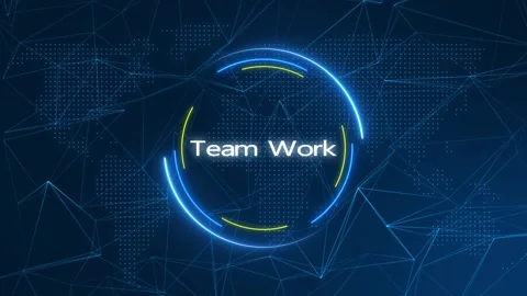 Team Work Text Effect Technology Background Stock Footage 262598829