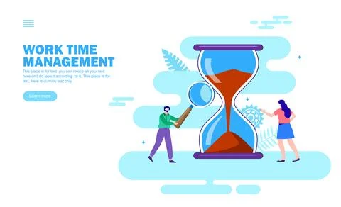 Team work for time management Stock Illustration
