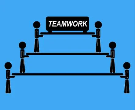 Team work together illustration vector idea communication 库存插图