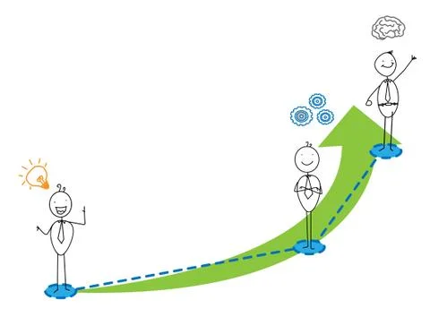 Team work upchart vector Stock Illustration