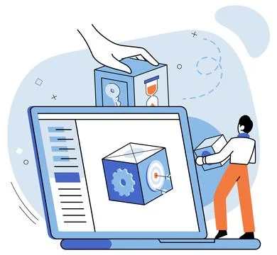 Team work vector illustration. Cooperation among team members fosters positiv 스톡 일러스트