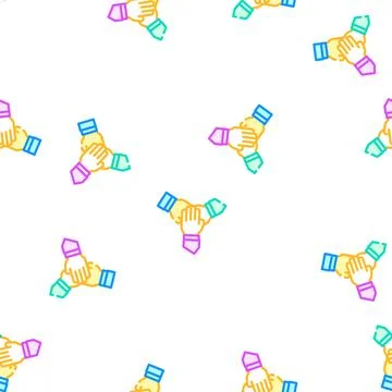 Team work vector seamless pattern Stock Illustration