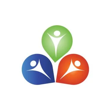 Team work vector sign Stock Illustration