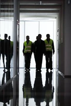 Team of workers and manager Stock Photos