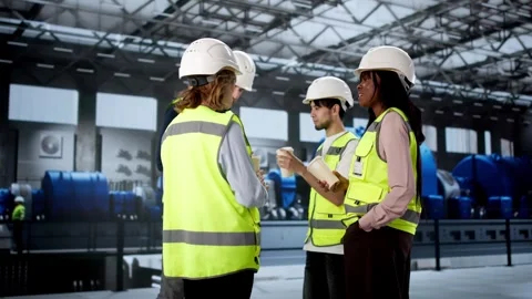Team Of Workers At Coffee Break Stock Footage 321551603