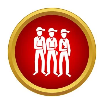 Team of workers standing as employees group icon Stock Illustration