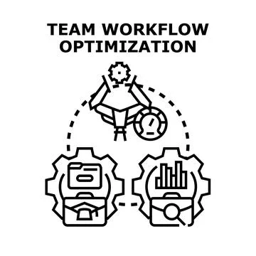 Team workflow optimizing process vector concept Stock Illustration