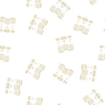 Team working at computers digital processing glyph seamless pattern イラスト素材