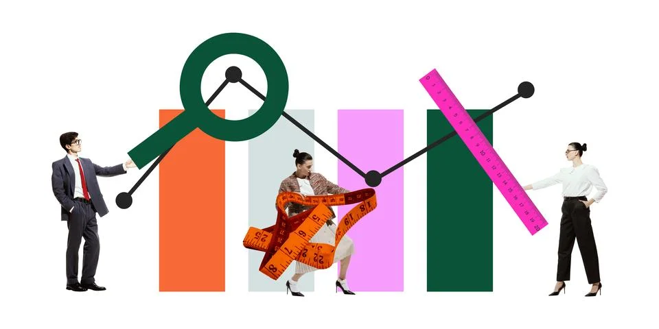 Team working with operational performance refined through structured data Stock Photos