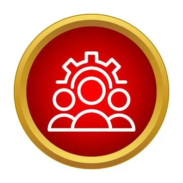 Team working process icon representing business collaboration Stock Illustration