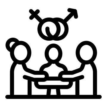 Team working together for gender equality and tolerance Stock Illustration