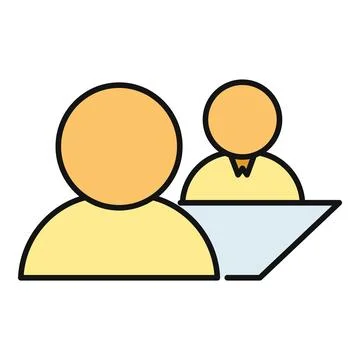 Team working together icon representing collaboration Stock Illustration