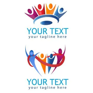 Team working together Stockillustratie