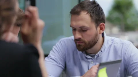Team working together in the office Stock Footage 64106546