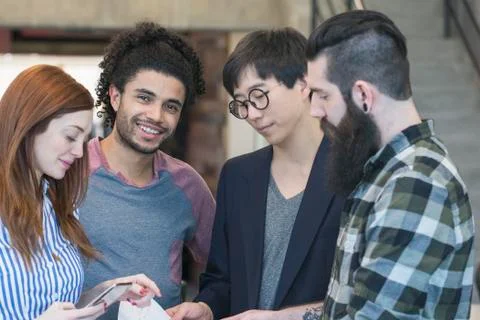 Team working together on project Stock Photos